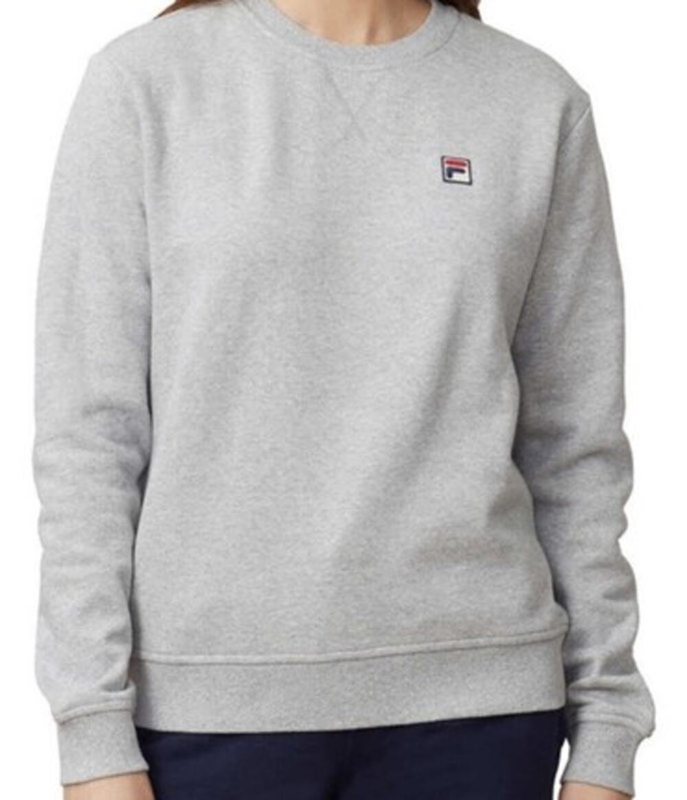 Fila Heathered Gray Crew Neck Pullover Sweatshirt